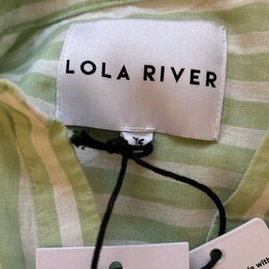 NWT Lola River Miley Sage LR1045 Women's Tencil Linen Pull Over Shirt Blouse XS